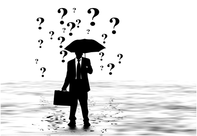 question mark rain