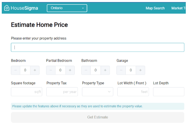 HouseSigma - Estimate Home Price