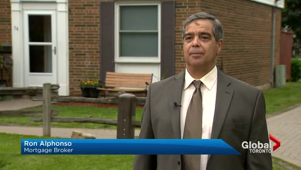 Global News segment about Toronto-area home sales falling
